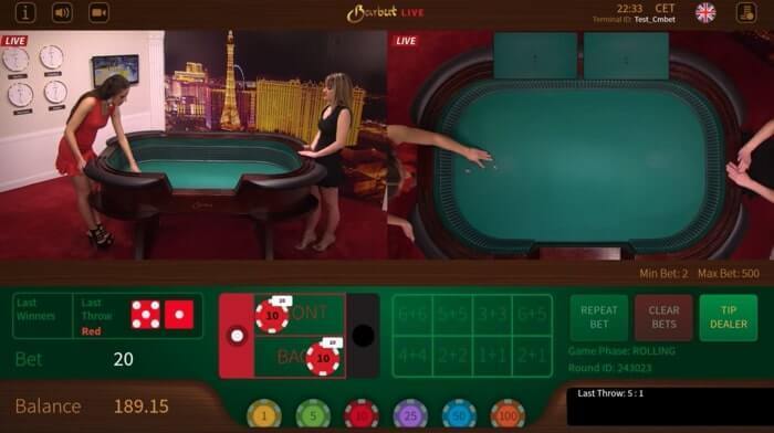 Game explanation of the Casino game Barbut